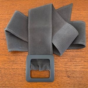 Grey suede belt